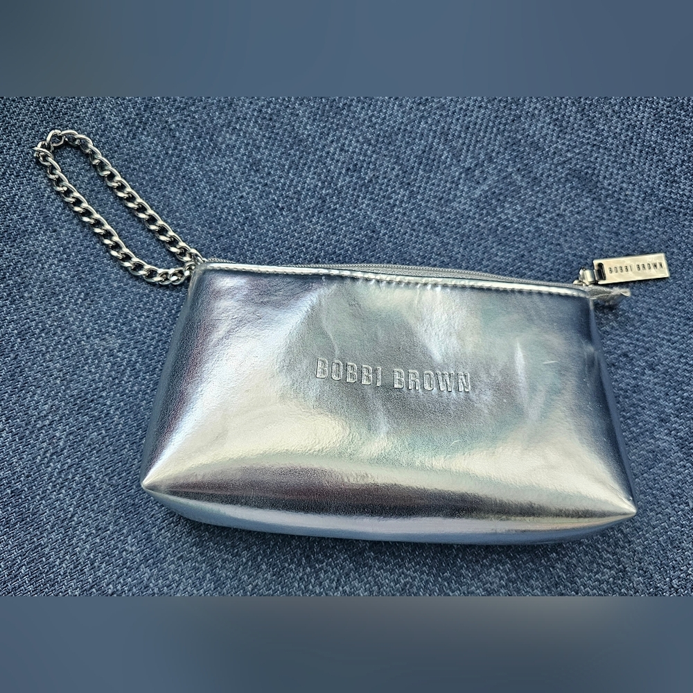 Bobbi Brown Silver Makeup Bag